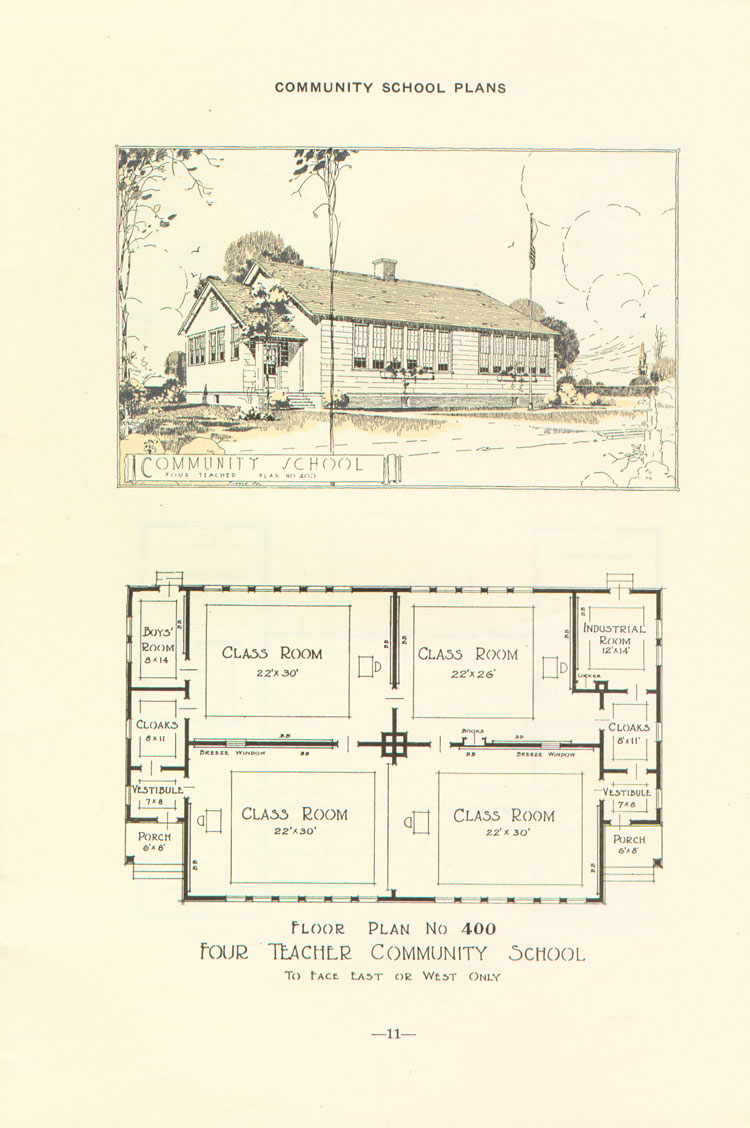 Four teacher EW, Rosenwald School plan
