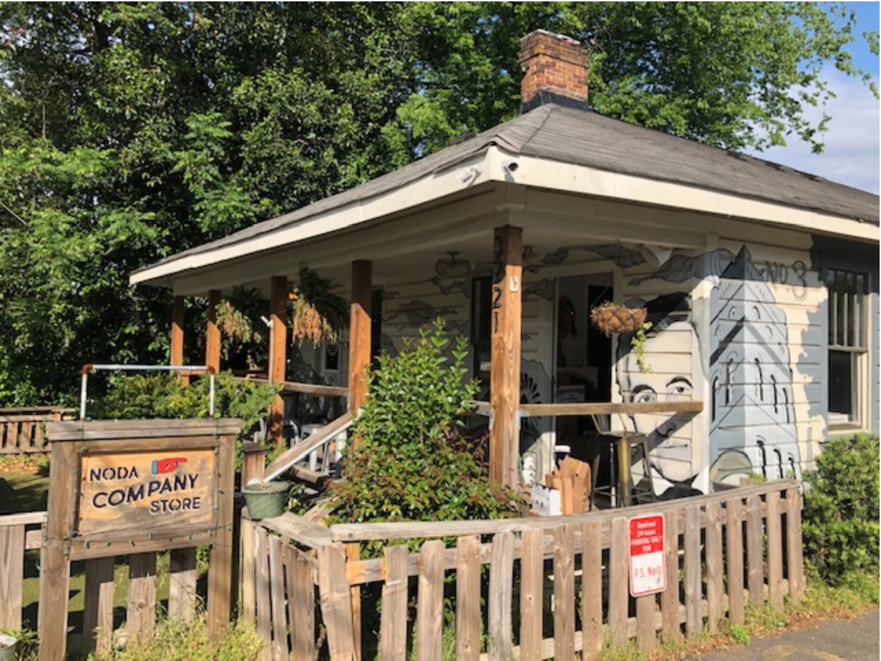 This re-purposed mill house sells snacks and drinks, displays neighborhood artists and offers a welcoming hang-out. Prolific Charlotte muralists the Matts — Matt Hooker and Matt Moore — painted the history scenes on the exterior. See Revolutionary War General William Lee Davidson, for whose family Davidson Street and Davidson College are named.