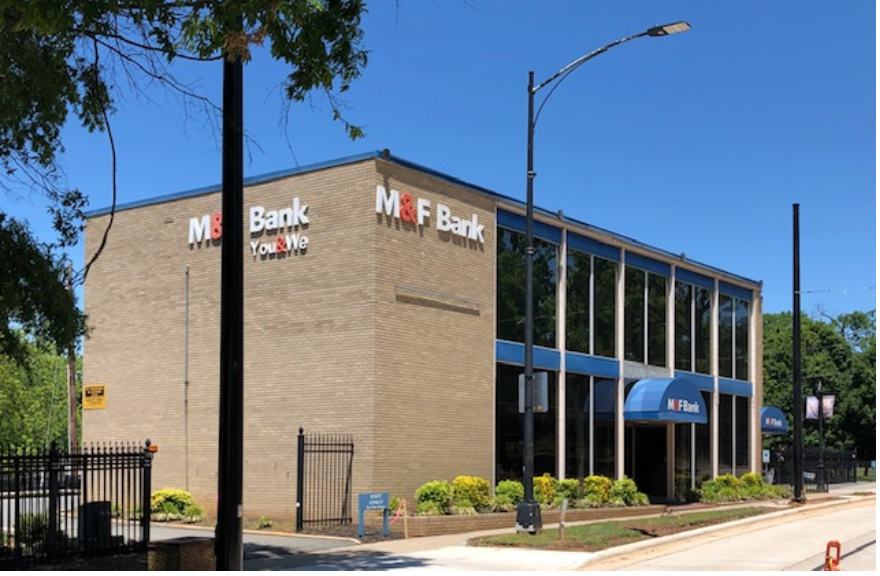 This sleek International Style building designed by Atlanta-based African American architect Edward Miller opened March 1, 1962. Mechanics and Farmers, headquartered in Durham, NC, ranked among the world’s largest black-owned businesses for much of the twentieth century. By the way, Beatties Ford Road is much older – a Colonial path which led to a shallow spot, a “ford,” in the Catawba River where settlers could cross without a boat.