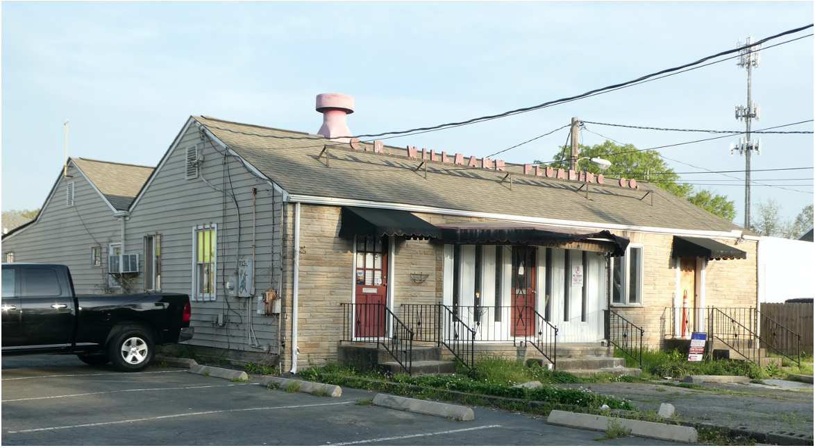 Willmann Plumbing (love those Art Deco letters on the roof) has been around Plaza Midwood since 1947. Their building is said to be a couple of re-used military barracks. Likely they came from Morris Field, the WWII air base that morphed into today’s Charlotte Douglas Airport.