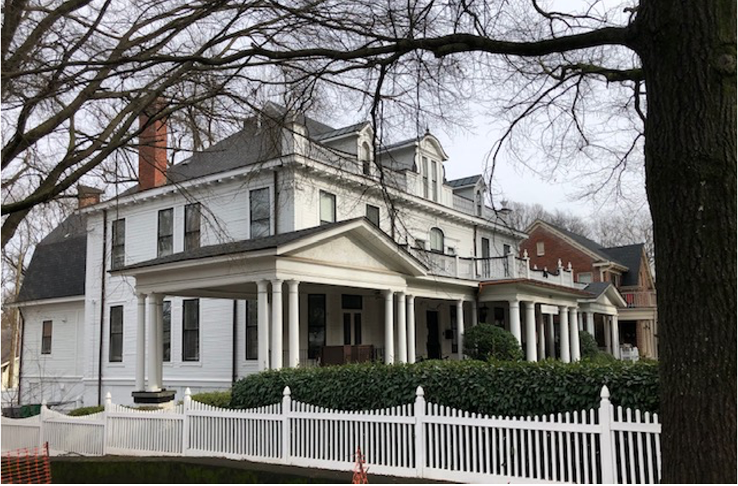 You guessed it – another Colonial design by CC Hook. Love that covered portico at left for your horse and carriage. J.L. Villalonga, a building materials dealer, had it constructed for his family in 1901. R.O. Alexander, the next owner, was a cotton broker – an essential part of the economy that linked cotton farmers with textile mills.