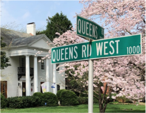 Queens Rd West sign